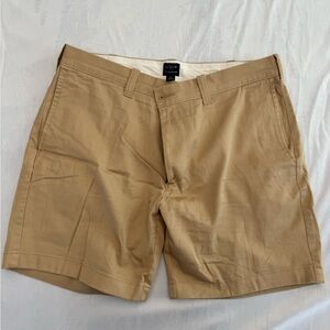 J Crew Khaki Chino Shorts. 33W 7" Inseam. Like New.
